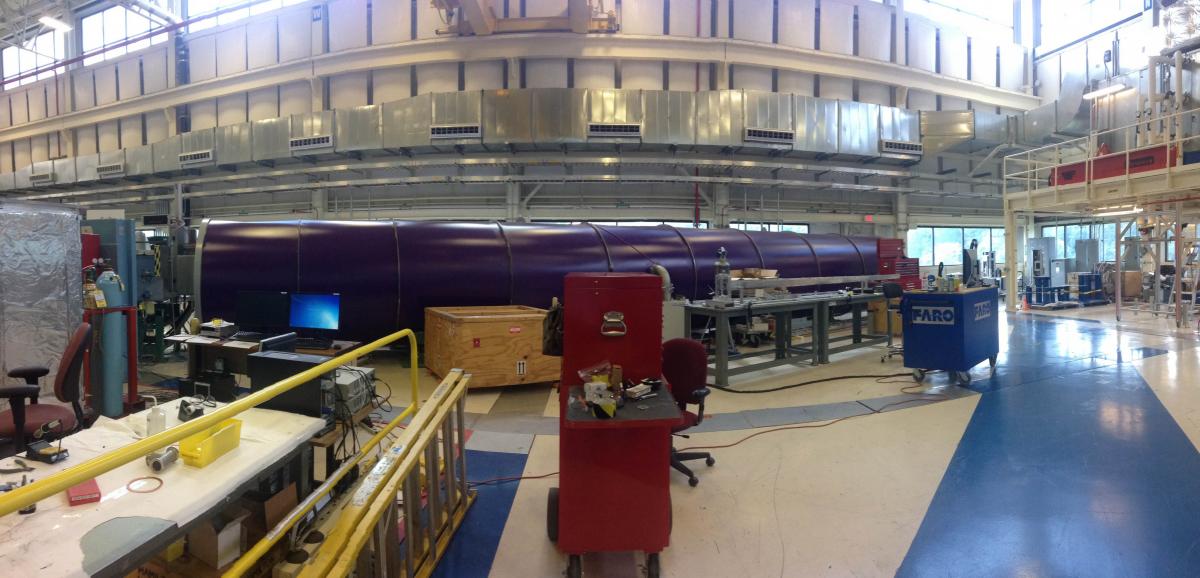 Purple neutron scattering tube!