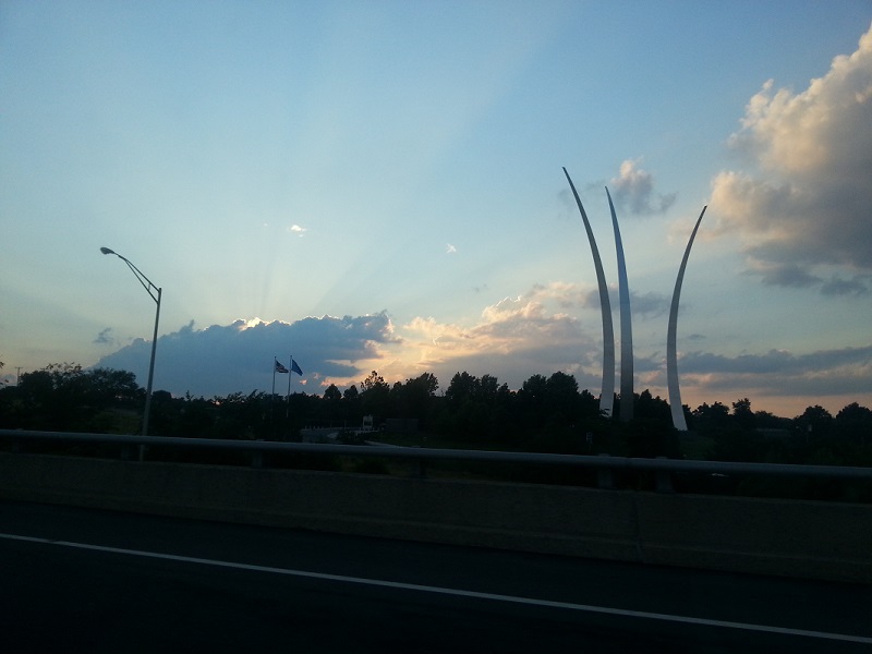 Sunset and Airforce Memorial