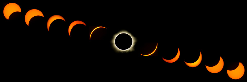 Solar eclipse transition from Cairns, Australia. Image credit - iStock.com