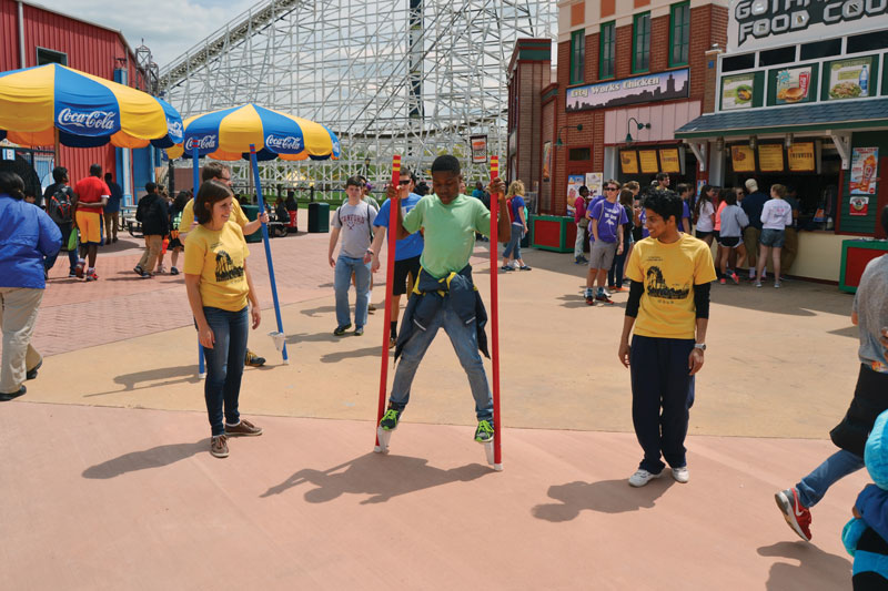 So you think you’re clever because you can calculate the forces a person on stilts experiences? Try actually walking on them yourself, as these nimble students learned to do!