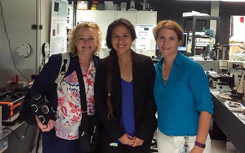 Pictured left to right - Dr. Angela Hight Walker, Vanessa Espinoza, Dr. Erin Wood. Photo courtesy Vanessa Espinoza.