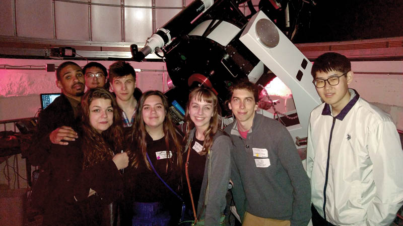 Swarthmore and University of the Sciences students at the Peter van de Kamp Observatory. Courtesy of Jackie Pezzato.