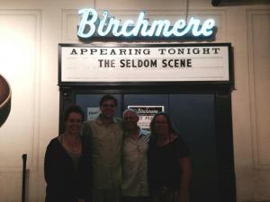Kelby, myself, my Dad, and my Mom (from left to right) at the Birchmere, following the Seldom Scene Concert.