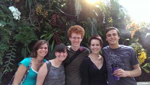 Me, Kirsten, Mark, Kelby, and Stephen in the orchid room at the United States Botanic Garden.