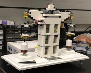 Lego model of the experiment that is redefining the kilogram