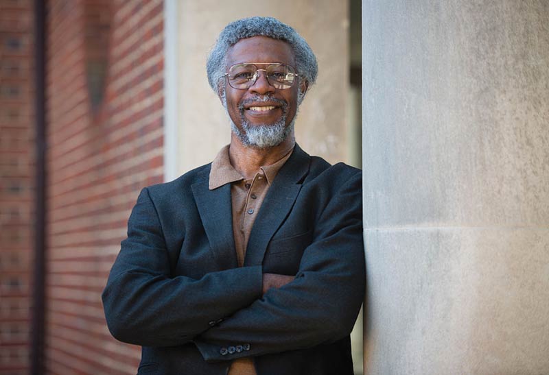 Sylvester J. Gates, Jr. is a University of Maryland physics professor who was awarded a National Science Foundation medal for his work in string theory. He's also a member of the Maryland State Board of Education. He is pictured outside the physics building at The University of Maryland in College Park. Photo by Sarah L. Voisin / The Washington Post via Getty Images.