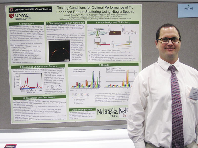 SPS Reporter Joseph Smolsky is pictured with his research poster. Photo courtesy of Joseph Smolsky.