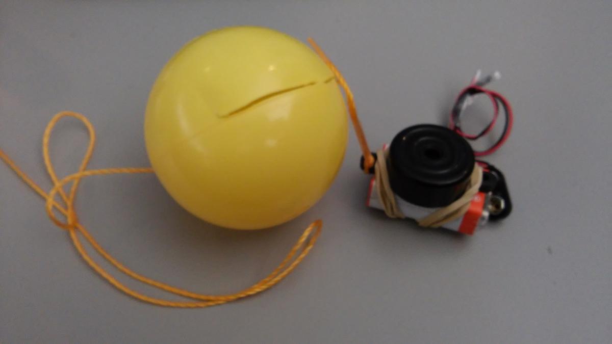 The partially assembled Doppler ball