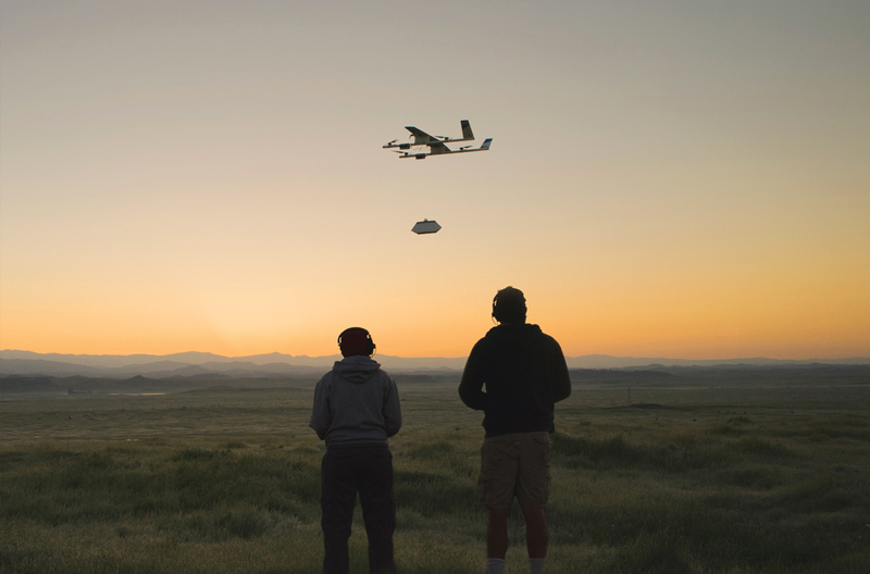 The Project Wing team is testing automated flight and delivery in rural California. Photo courtesy of Project Wing / X
