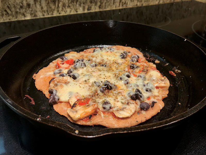 A skillet pizza. Hungry yet? Photo by Carla Ramsdell.