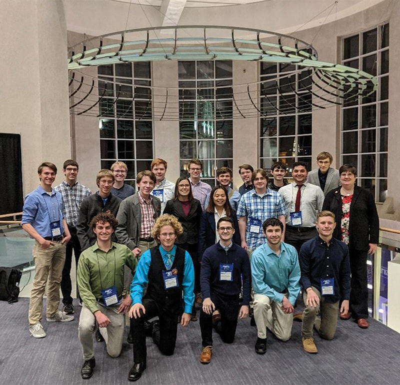 The Grove City College Physics Club at 2019 Sigma Pi Sigma Congress.  Photo courtesy of DJ Wagner.