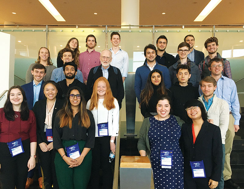  In 2019 Davidson had 20 students and three faculty members attend PhysCon in Providence, Rhode Island. Photo courtesy of Anthony Kuchera.
