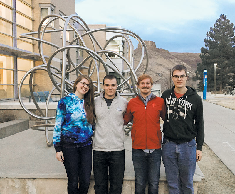 The Colorado School of Mines Sigma Pi Sigma chapter officers. Photo courtesy of Colorado School of Mines.