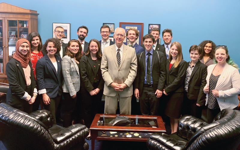 SPS interns meet with Congressman Bill Foster of Illinois. Photo courtesy of SPS National.