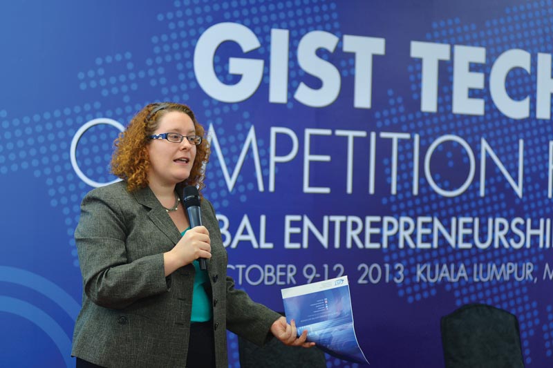 Anna Quider speaks at the Global Entrepreneurship Summit in Kuala Lumpur, Malaysia.