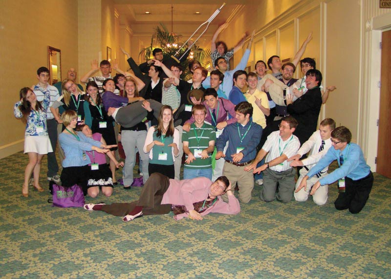 Our chapter at the 2012 PhysCon. Photo by Glenn Marsch.