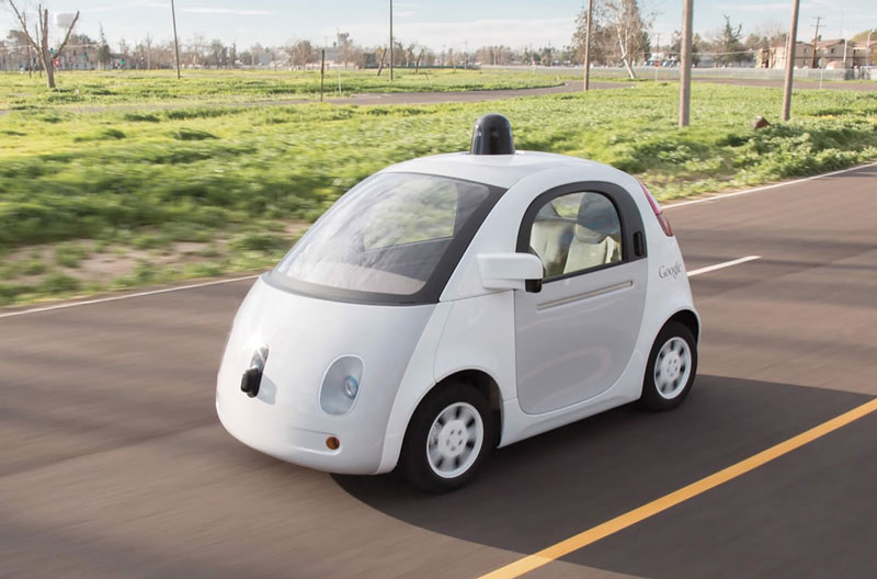 After months of testing and iterating, Google delivered the first real build of a prototype self-driving vehicle in December 2014. Photo courtesy of Google.