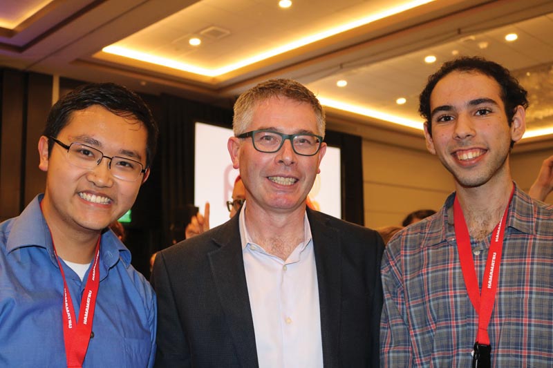 From left to right - Chunyang Ding, Dr. Patrick Brady, and Mehmet Tuna Uysal. Photo courtesy Chunyang Ding