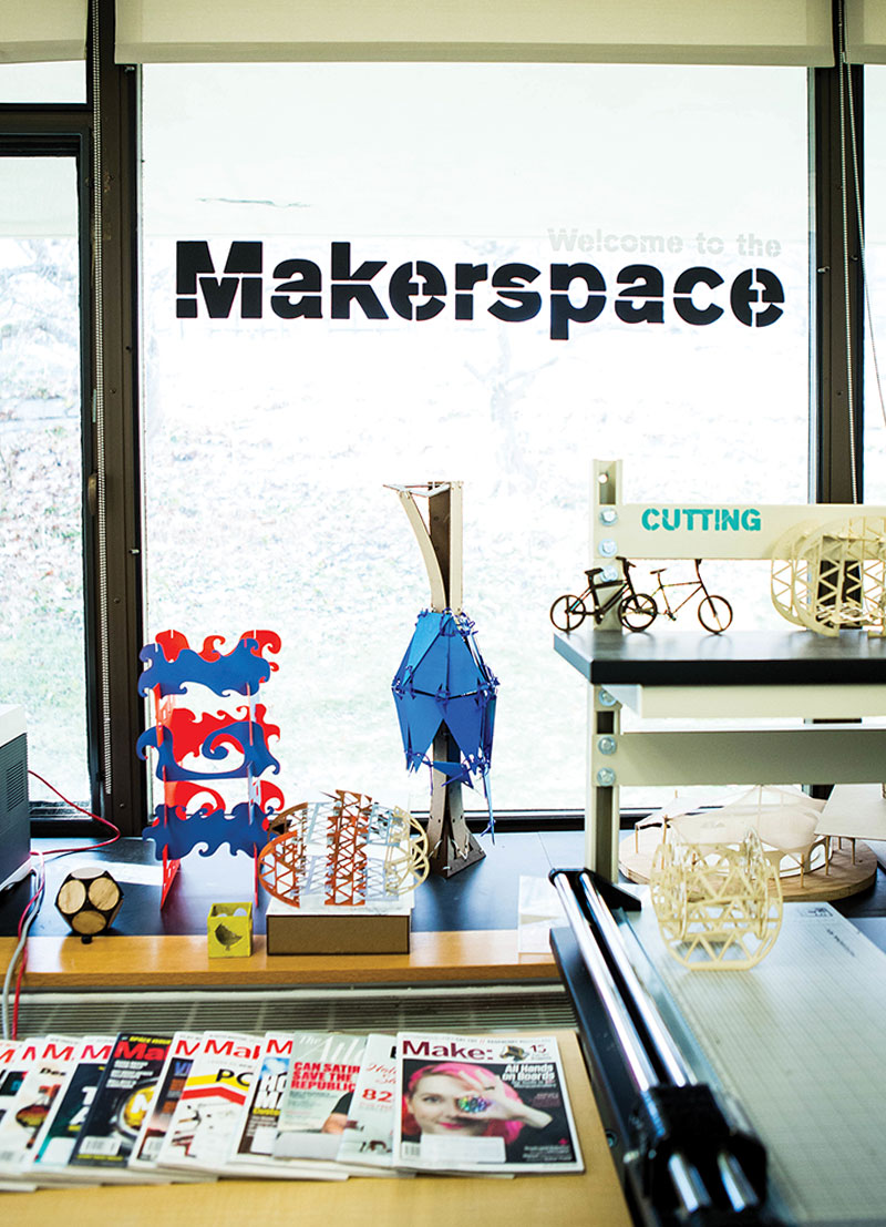 Mount Holyoke College's Makerspace provides a welcoming environment for hands-on technical experimentation and coursework.