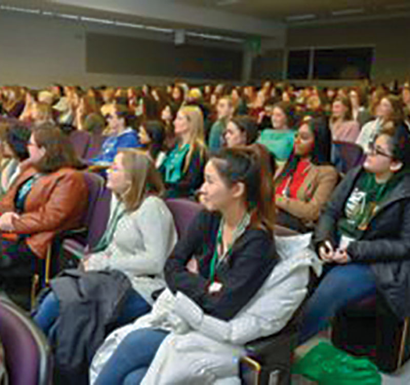 More than 150 women attended the Midwest regional session of the national Conferences for Undergraduate Women in Physics on Jan. 18–20. Photo credit |  Harley J. Seeley, University of Michigan.