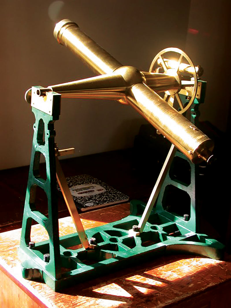 The Parkinson &amp; Frodsham transit instrument, Liverpool, circa 1838, from the Ladd Observatory history of science collection.  Photo by Mike Umbricht / Ladd Observatory.