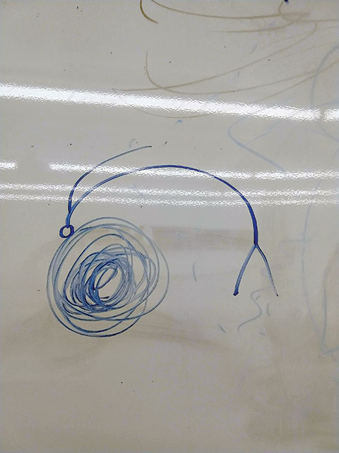 A student’s artistic portrayal of “spaghettification.”
