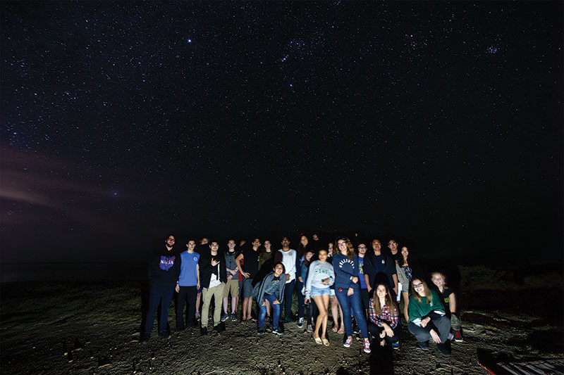 One of the most popular SPS chapter events at the University of  Hawai'i  at Manoa is stargazing at Ka’ena Point, where the island of Oahu experiences the least amount of light pollution.