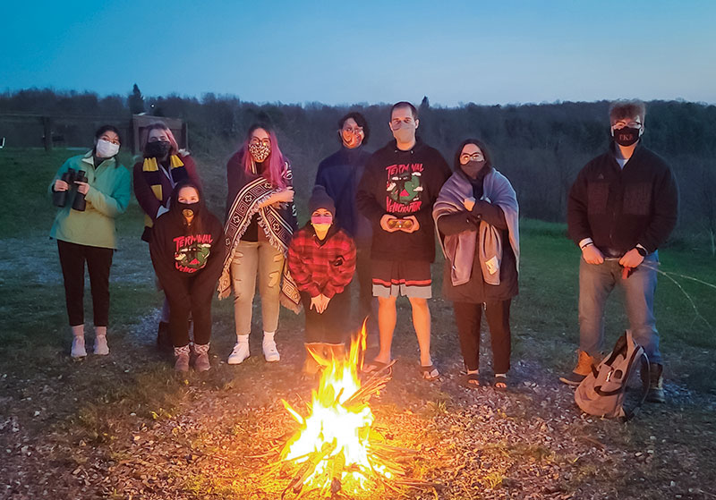 With off-campus events allowed again, Lycoming College SPS members visit a local park for stargazing. Photo courtesy of the chapter.
