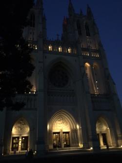 Running to the National Cathedral after it finally cools off