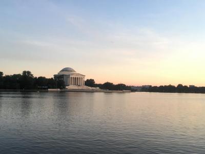 Sunset over the Jefferson Memorial