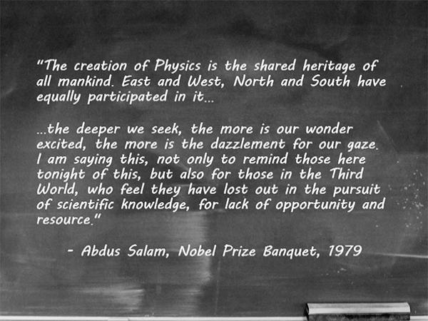 Excerpts from Abdus Salam's Nobel Banquet Speech 