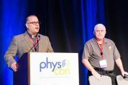 PhysCon 2016 Planning Committee Co-chairs Bill DeGraffenried and Steve Feller. Photo by Ken Cole