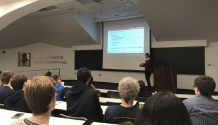 SPS member Laura Salo presents her research in experimental particle physics