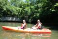 Lexxi and I were sporting a fashionable, bright orange double kayak!